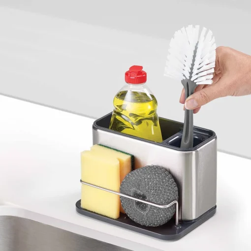 khay đựng đồ rửa chén có rãnh thoát nước bằng thép không gỉ - Khay Đựng Đồ Rửa Chén Joseph Joseph Surface Stainless Steel – 851120 - Ảnh 2