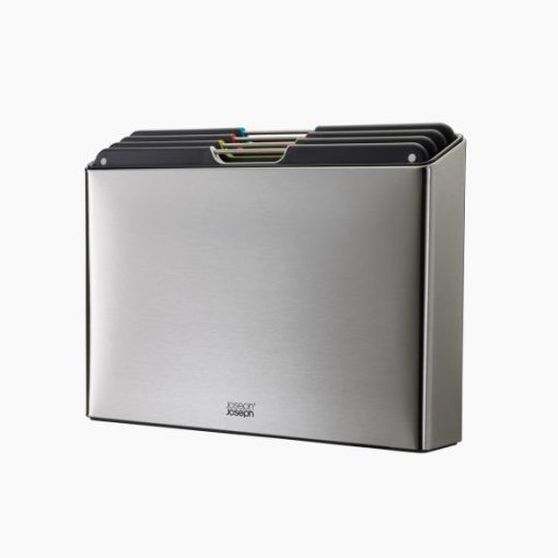 Bộ 4 thớt phân màu hộp thép không gỉ Joseph Joseph Folio Steel
