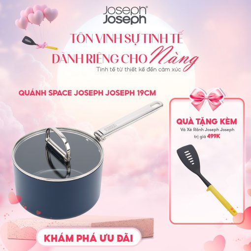 Nồi Sốt Chống Dính Có Nắp Joseph Joseph Space 19 cm (2.9 Lít) – Tay Cầm Gập SwingLock – 010503