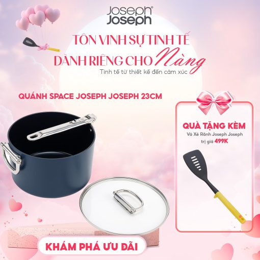 Nồi Saucepan Joseph Joseph Space 23 cm (5.4 QT) – Chống Dính Ceramic Có Nắp – 010527