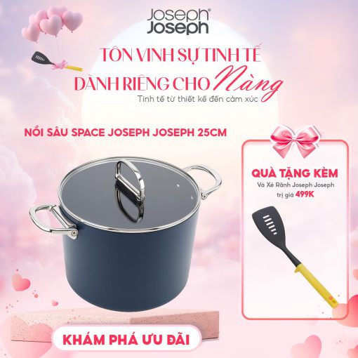 Nồi Luộc, Nấu Súp Joseph Joseph Space 25 cm (8.5 QT) – Chống Dính Ceramic Có Nắp – 010688